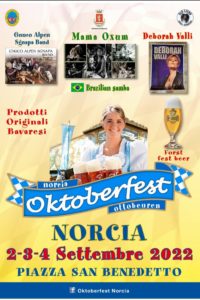 locandina festa della birra norcia oktoberfest 2022